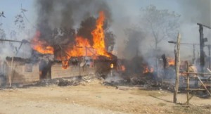दाङको राजपुुरमा आगलागी हुँदा २४ घर र १० गोठ जले       